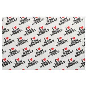 I LOVE IRISH WHISKEY FABRIC