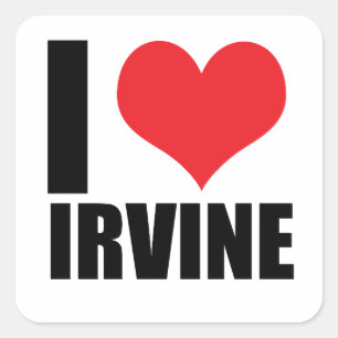 I love Irvine Square Sticker