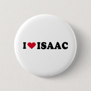 I LOVE ISAAC 6 CM ROUND BADGE