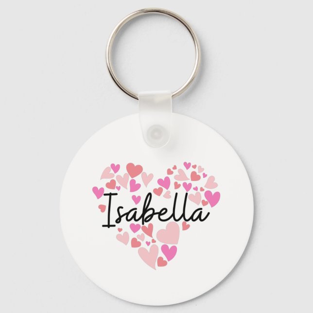 I love Isabella Key Ring (Front)