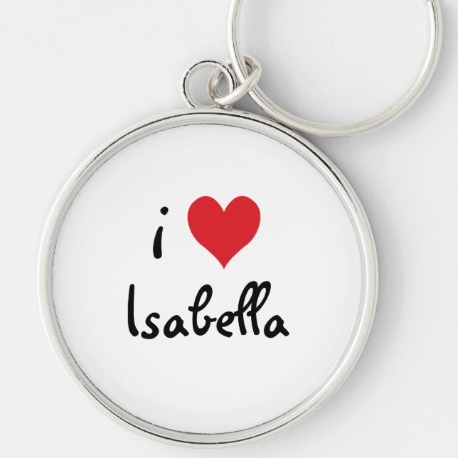 I Love Isabella Key Ring (Front)