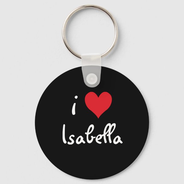 I Love Isabella Key Ring (Front)