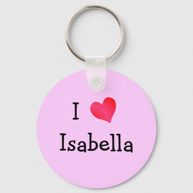 I Love Isabella Key Ring (Front)