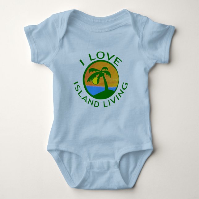 I Love Island Living Products Baby Bodysuit (Front)