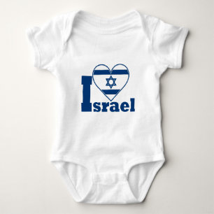 I Love Israel Baby Bodysuit