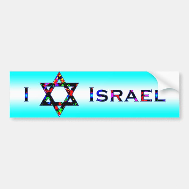 I (Love) Israel Bumper Sticker (Front)