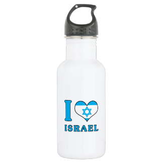 I Love Israel - Flag with Magen David 532 Ml Water Bottle