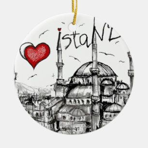 I love Istanbul Ceramic Ornament