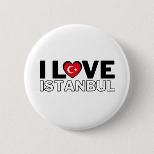 I LOVE ISTANBUL - For real Istanbulites! 6 Cm Round Badge