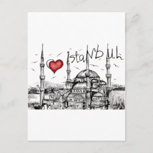 I love Istanbul Postcard