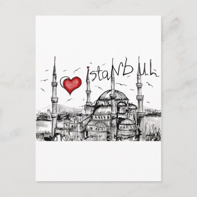 I love Istanbul Postcard (Front)