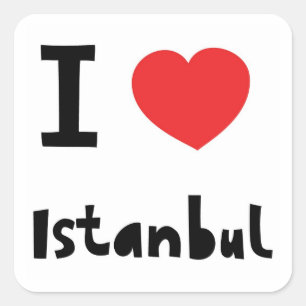 I love Istanbul Square Sticker