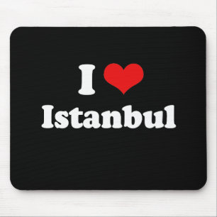 I Love Istanbul Tshirt White Tshirt Mouse Pad