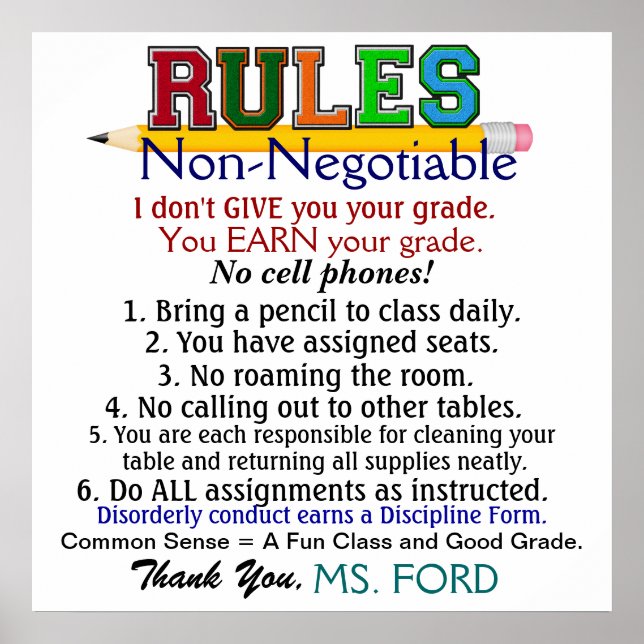 I Love It! School Teacher's Poster - SRF (Front)