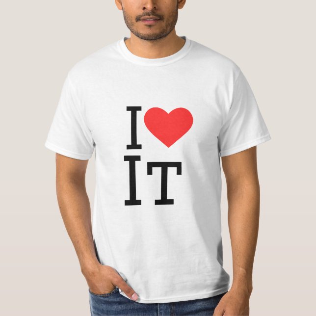 I love it square sticker T-Shirt (Front)