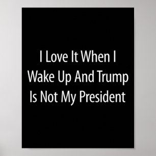 I Love It When I Wake Up And Trump Is Not My Presi Poster