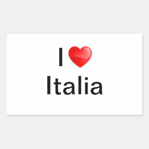 I love Italia Rectangular Sticker