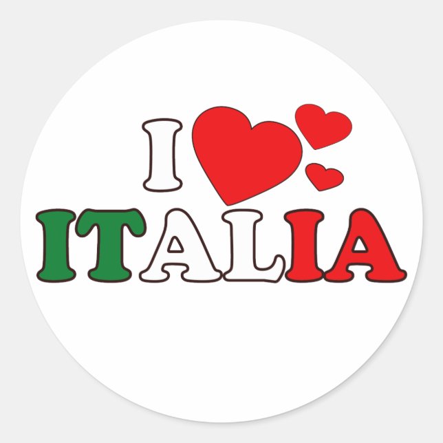I Love Italia Sticker (Front)