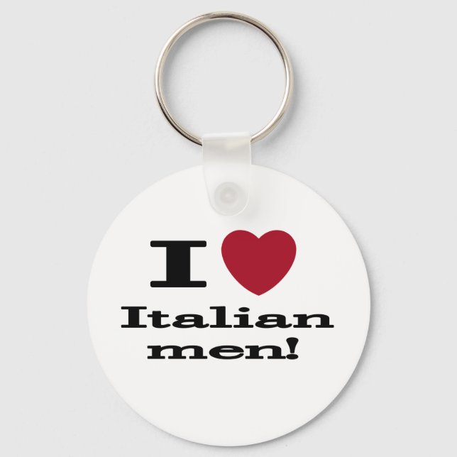 I Love Italian Men Key Ring (Front)