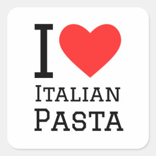 I love Italian pasta Square Sticker