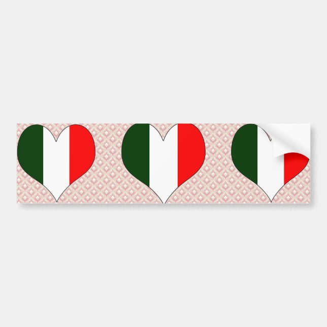 I Love Italy Bumper Sticker (Front)