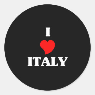 I Love Italy Classic Round Sticker