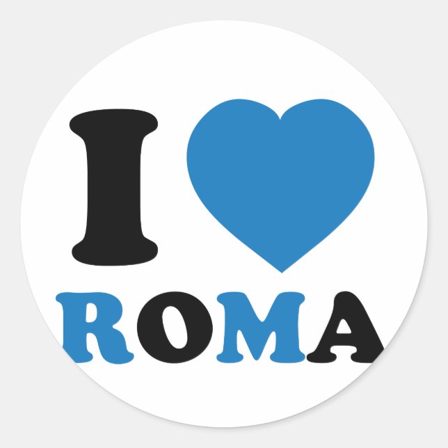 I Love Italy Classic Round Sticker (Front)