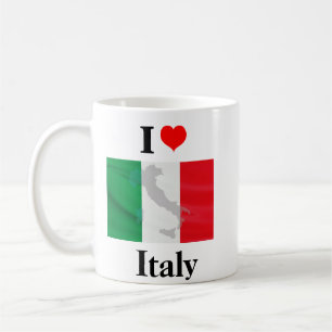 I Love Italy Flag Map Coffee Mug