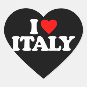 I LOVE ITALY HEART STICKER