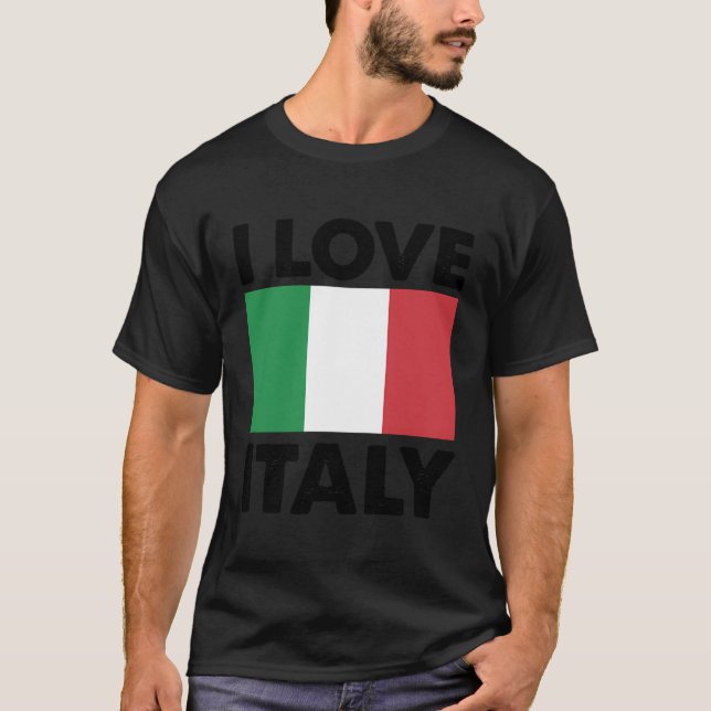 I Love Italy I Heart Italy Family Travel Italy Fla T-Shirt (Front)