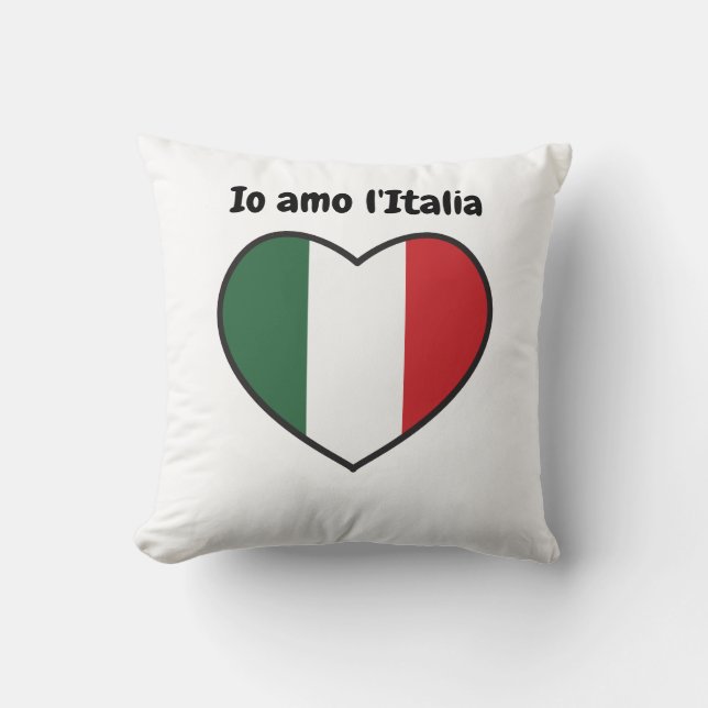 I love Italy [Io amo l'Italia] cushion (Front)