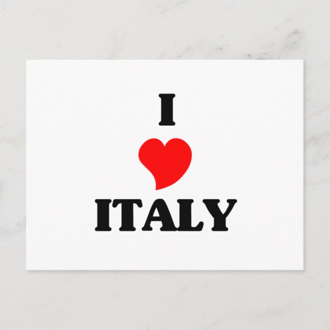I Love Italy Postcard (Front)