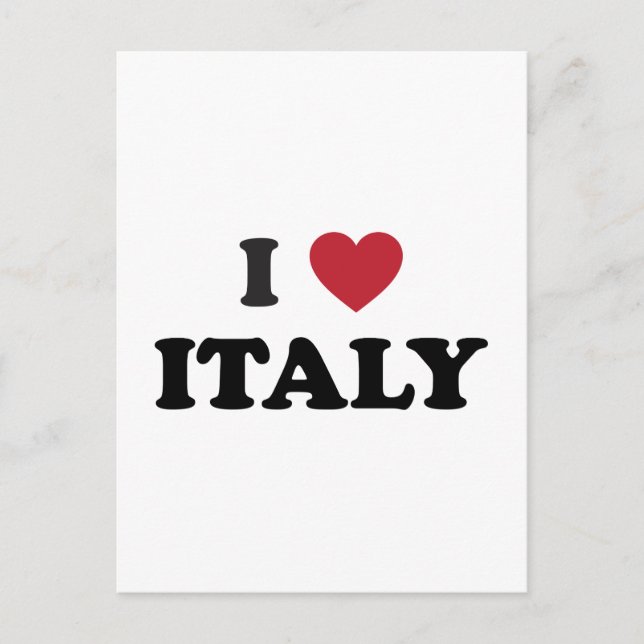 I Love Italy Postcard (Front)