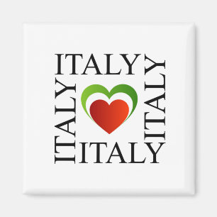 I love italy with italian flag colours magnet