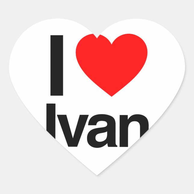 i love ivan heart sticker (Front)