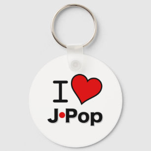 I Love J-Pop Key Ring