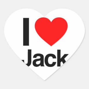 i love jack heart sticker