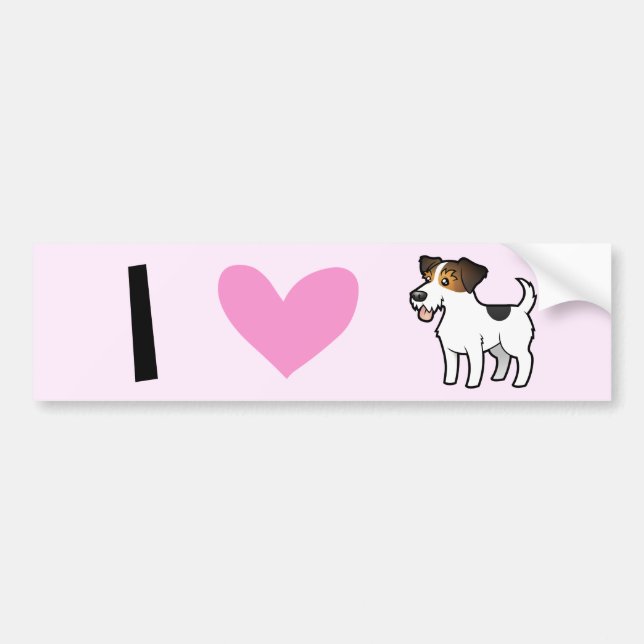 I Love Jack Russell Terriers Bumper Sticker (Front)