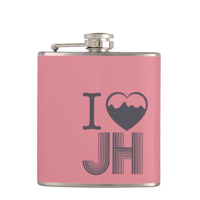 I Love Jackson Hole Hip Flask (Front)