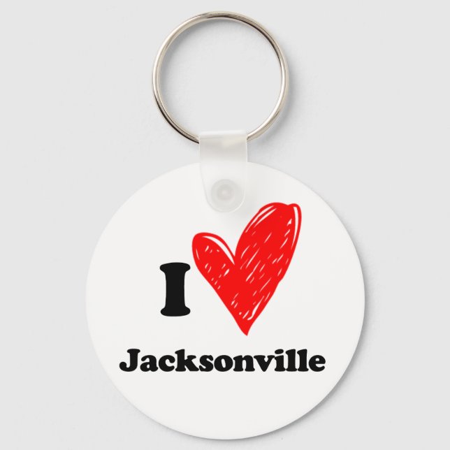 I love Jacksonville Key Ring (Front)