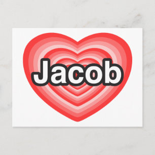 I love Jacob. I love you Jacob. Heart Postcard