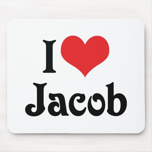 I Love Jacob Mouse Pad (Front)