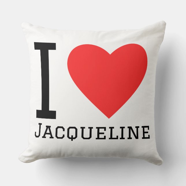 I love Jacqueline Cushion (Front)