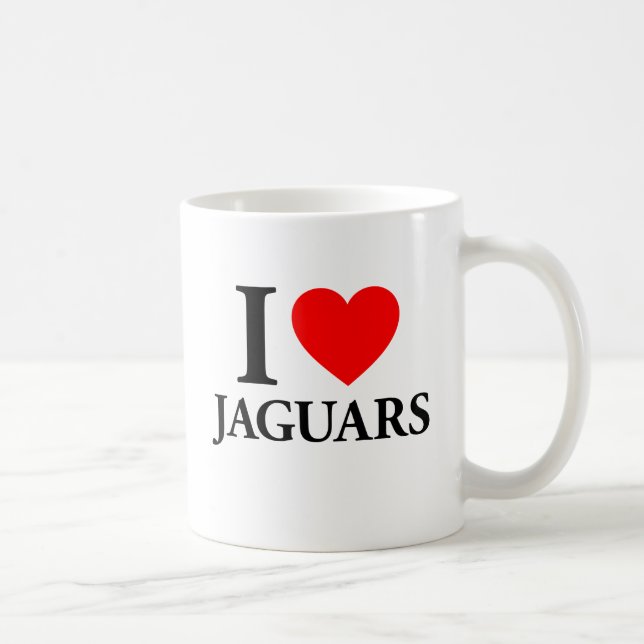 I Love Jaguars Coffee Mug (Right)