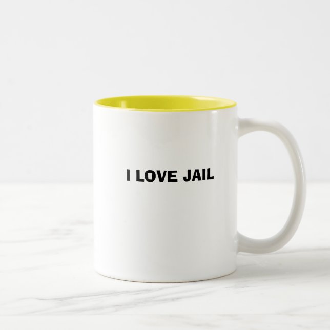 I LOVE JAIL Two-Tone COFFEE MUG (Right)