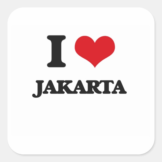 I love Jakarta Square Sticker (Front)