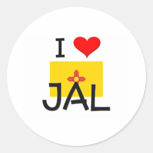 I Love Jal New Mexico Classic Round Sticker