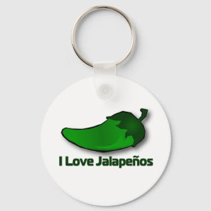 I Love Jalapenos Key Ring