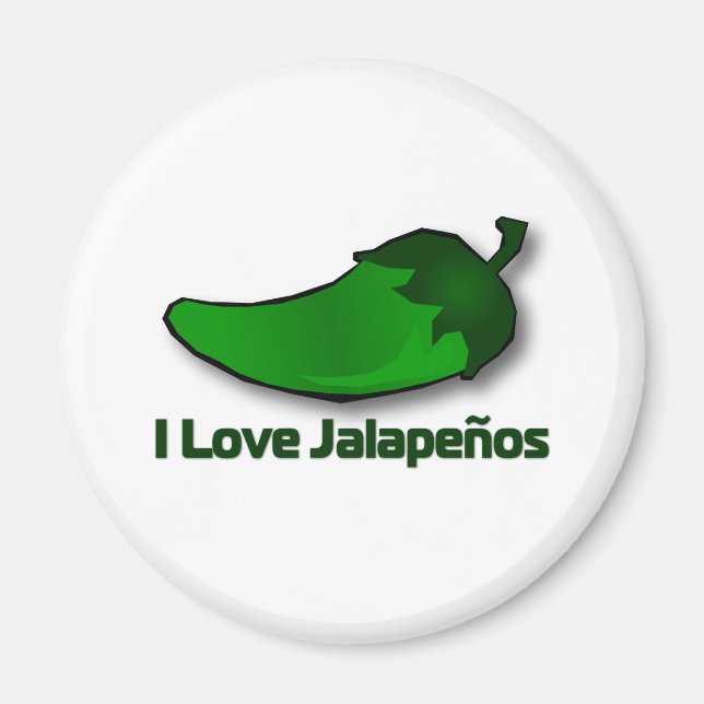 I Love Jalapenos Magnet (Front)