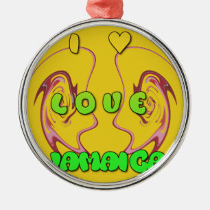 I love Jamaica always Metal Ornament